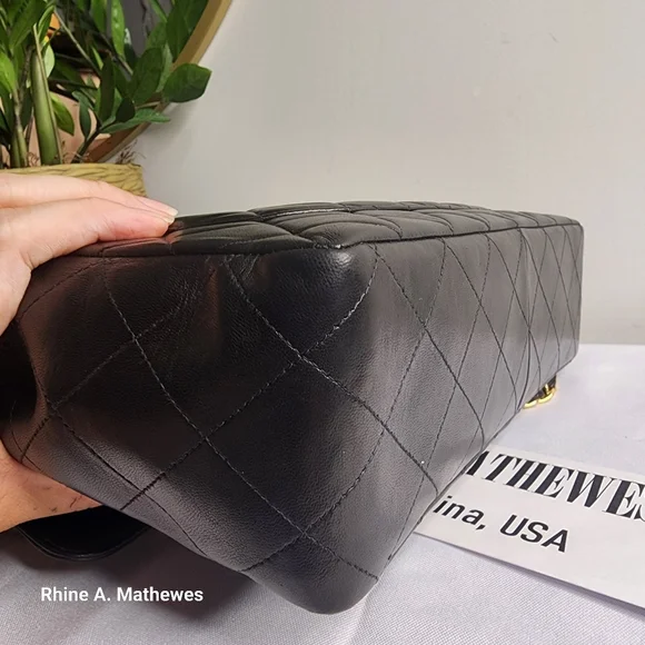 CLASSIC CHANEL JUMBO FLAP 30 24k PLATED GHW - Picture 9 of 16